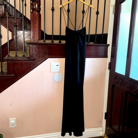 Katie May Womens Size 6 Sleek Black Maxi Sleeveless Classy Simple Elegant Dress - Picture 4 of 7